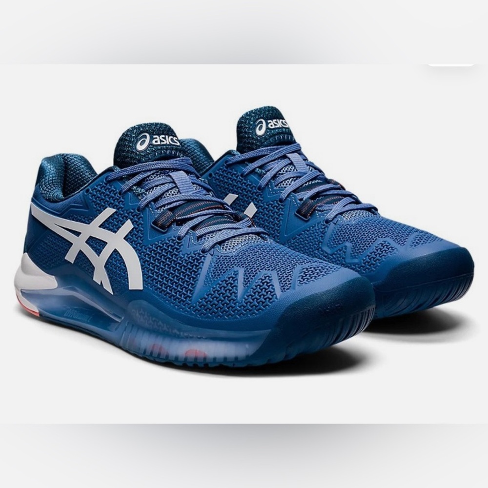 ASICS  Gel -Resolution Men’s  Blue/White Sneakers  Size US 12 NWT